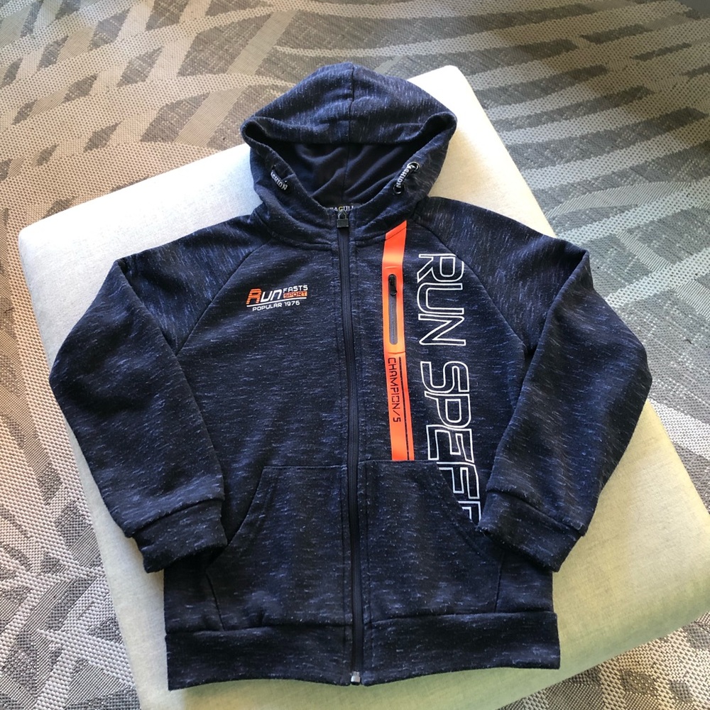 Boy zipped hooded jacket